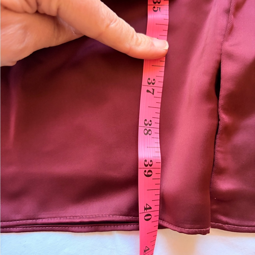 Lauren Ralph Lauren Red Burgundy Dress New Satin Sz 6 Formal Cocktail sleeveless - Picture 7 of 10